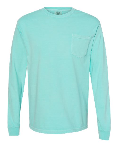 Comfort Colors Unisex Garment-Dyed Heavyweight Long Sleeve Pocket T-Shirt 4410