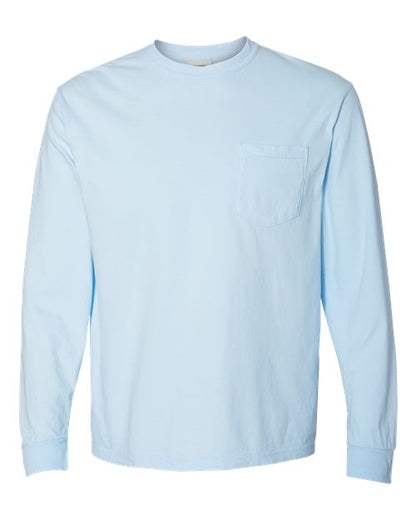 Comfort Colors Unisex Garment-Dyed Heavyweight Long Sleeve Pocket T-Shirt 4410