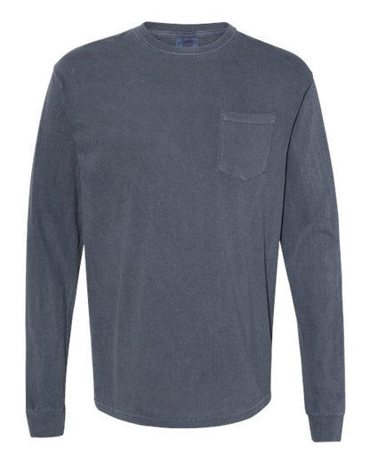 Comfort Colors Unisex Garment-Dyed Heavyweight Long Sleeve Pocket T-Shirt 4410