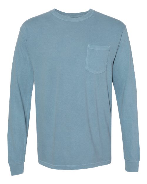 Comfort Colors Unisex Garment-Dyed Heavyweight Long Sleeve Pocket T-Shirt 4410
