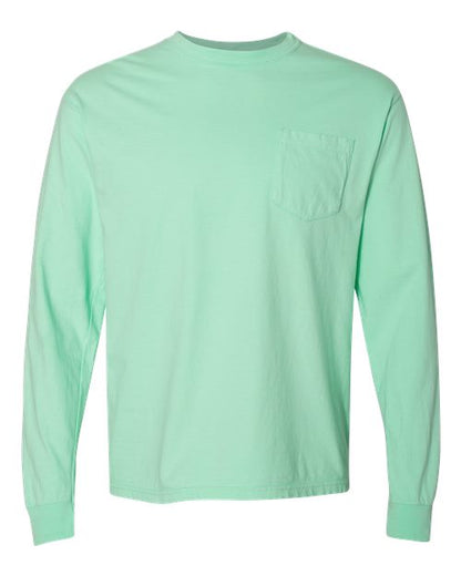 Comfort Colors Unisex Garment-Dyed Heavyweight Long Sleeve Pocket T-Shirt 4410