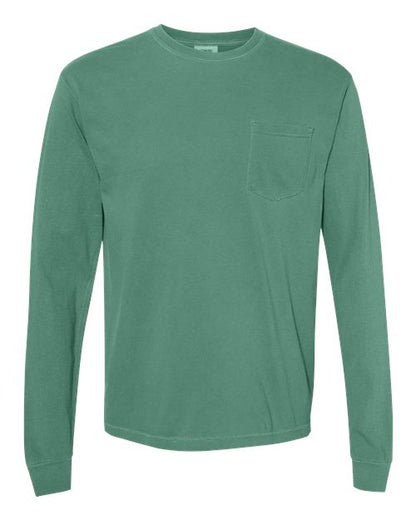 Unisex Garment-Dyed Heavyweight Long Sleeve Pocket T-Shirt