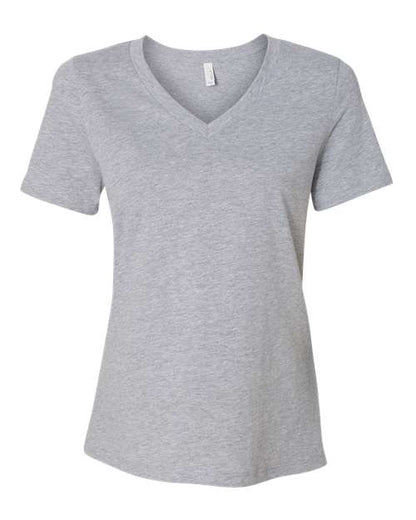 BELLA + CANVAS Women's Relaxed Heather CVC V-Neck Tee 6405CVC