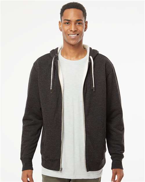 Independent Trading Co. Unisex Sherpa-Lined Hooded Sweatshirt EXP90SHZ