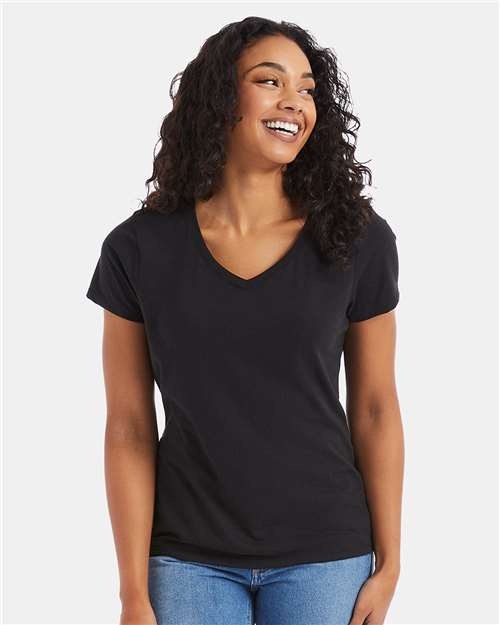 Hanes Women's Perfect-T Triblend V-Neck T-Shirt 42VT