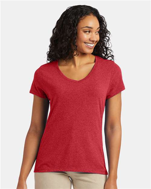 Hanes Women's Perfect-T Triblend V-Neck T-Shirt 42VT