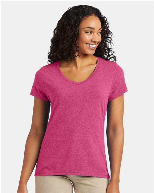 Hanes Women's Perfect-T Triblend V-Neck T-Shirt 42VT
