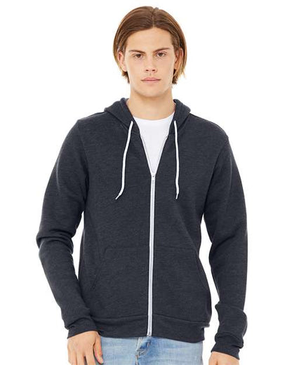 BELLA + CANVAS Unisex Sponge Fleece Full-Zip Hoodie Sweatshirt 3739