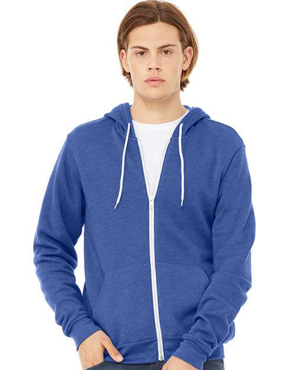 BELLA + CANVAS Unisex Sponge Fleece Full-Zip Hoodie Sweatshirt 3739