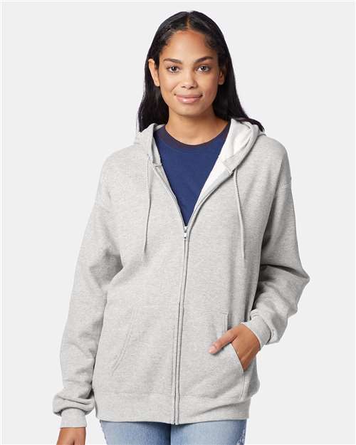 Hanes Unisex EcoSmart® Full-Zip Hooded Sweatshirt P180