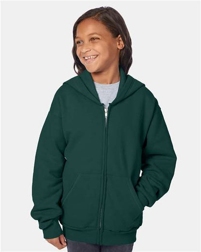 Youth EcoSmart® Full-Zip Hooded Sweatshirt
