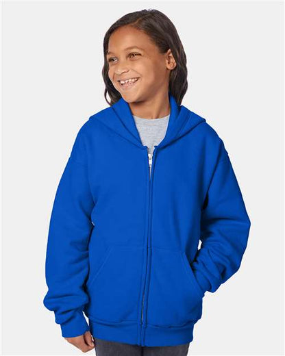 Hanes Youth EcoSmart® Full-Zip Hooded Sweatshirt P480