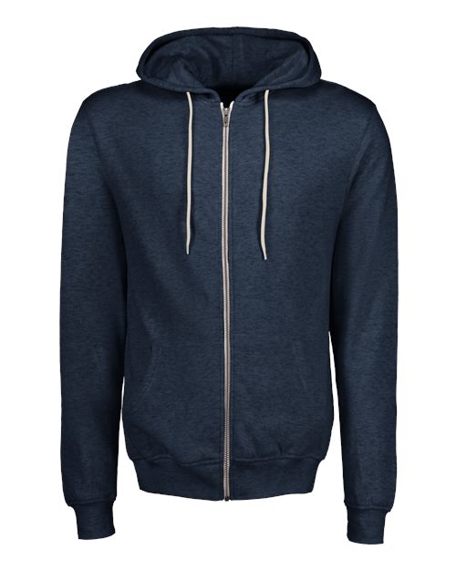 Unisex Retro Heather Full-Zip Hooded Sweatshirt