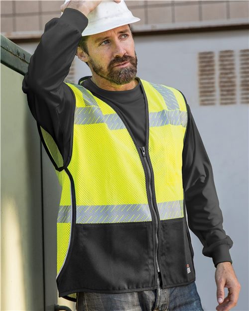 Kishigo Unisex Premium Black Series® FR Black Bottom Mesh Vest FM410