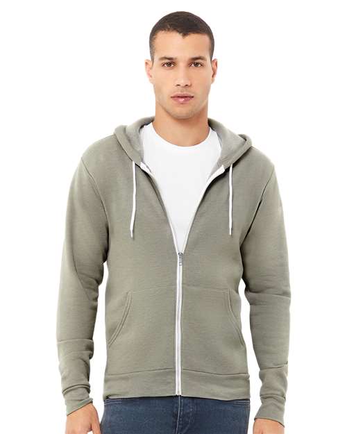 BELLA + CANVAS Unisex Sponge Fleece Full-Zip Hoodie Sweatshirt 3739