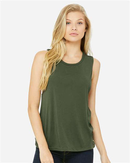 BELLA + CANVAS Women's Flowy Scoop Muscle Tank 8803