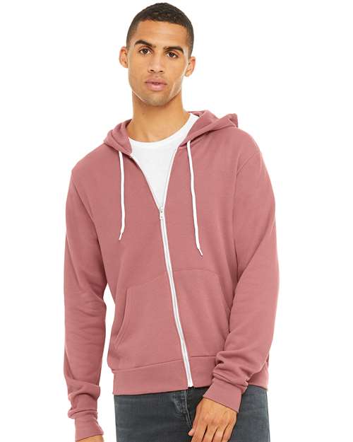 BELLA + CANVAS Unisex Sponge Fleece Full-Zip Hoodie Sweatshirt 3739