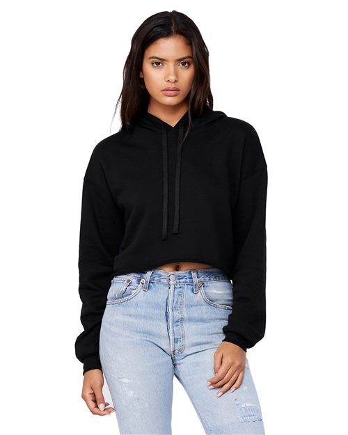 BELLA + CANVAS Women's Crop Fleece Hoodie Sweatshirt 7502