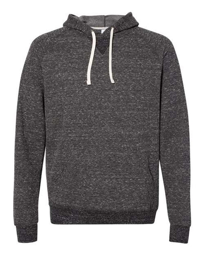 Unisex Snow Heather French Terry Raglan Hooded Sweatshirt