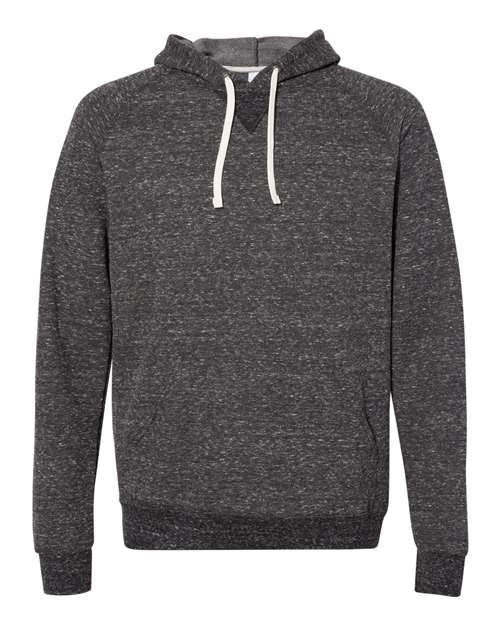 Unisex Snow Heather French Terry Raglan Hooded Sweatshirt