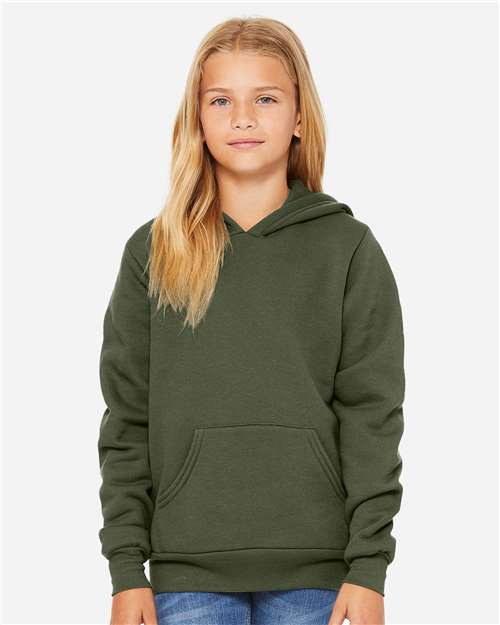 BELLA + CANVAS Youth Sponge Fleece Hoodie Sweatshirt 3719Y