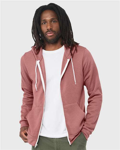 BELLA + CANVAS Unisex Sponge Fleece Full-Zip Hoodie Sweatshirt 3739