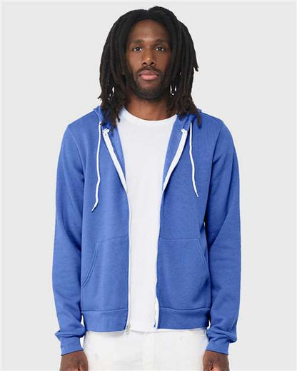 BELLA + CANVAS Unisex Sponge Fleece Full-Zip Hoodie Sweatshirt 3739
