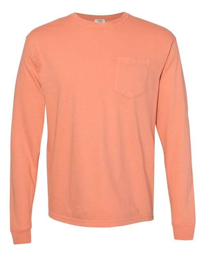 Comfort Colors Unisex Garment-Dyed Heavyweight Long Sleeve Pocket T-Shirt 4410