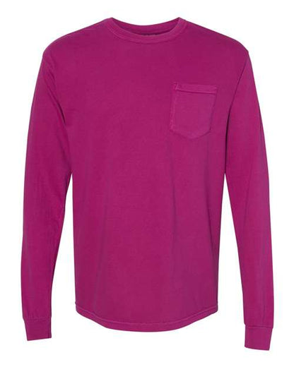 Comfort Colors Unisex Garment-Dyed Heavyweight Long Sleeve Pocket T-Shirt 4410