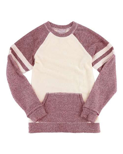 Women's Cozy Contrast Fleece Crewneck Pullover