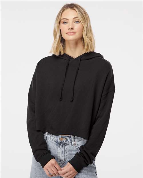 Independent Trading Co. Women’s Lightweight Crop Hooded Sweatshirt AFX64CRP