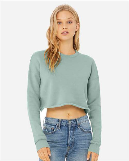BELLA + CANVAS Women's Crop Fleece Crewneck Sweatshirt 7503