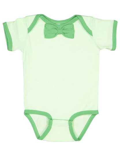 Infant Baby Rib Bow Tie Bodysuit