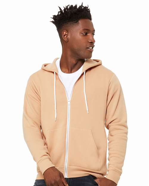 BELLA + CANVAS Unisex Sponge Fleece Full-Zip Hoodie Sweatshirt 3739