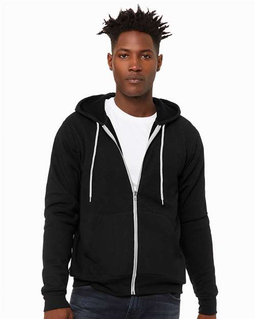 BELLA + CANVAS Unisex Sponge Fleece Full-Zip Hoodie Sweatshirt 3739