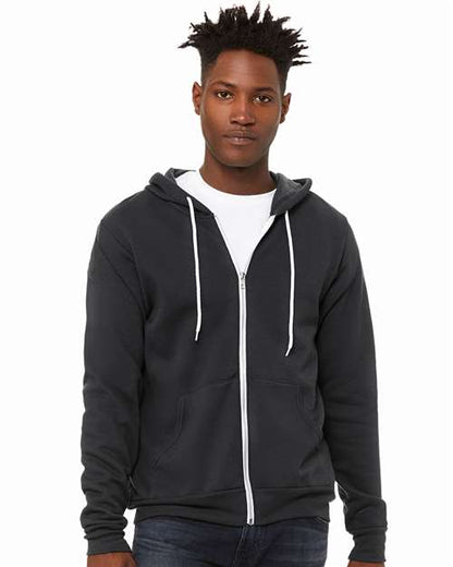 BELLA + CANVAS Unisex Sponge Fleece Full-Zip Hoodie Sweatshirt 3739