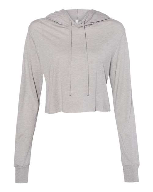 BELLA + CANVAS Women’s Triblend Crop Long Sleeve Hoodie Tee 8512