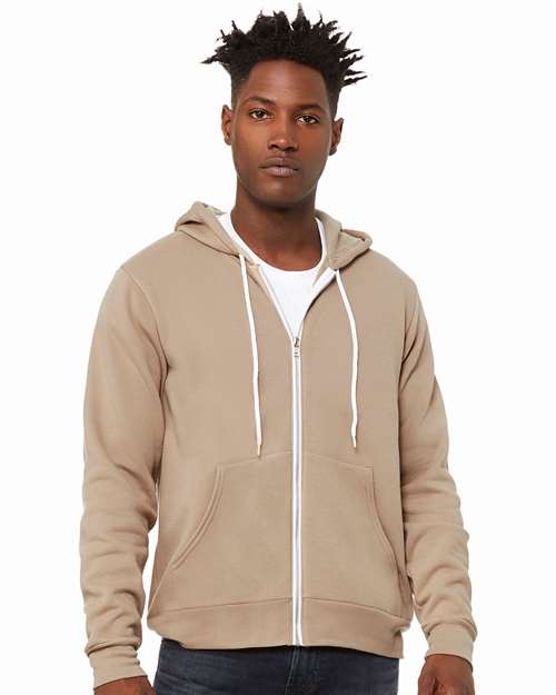 BELLA + CANVAS Unisex Sponge Fleece Full-Zip Hoodie Sweatshirt 3739