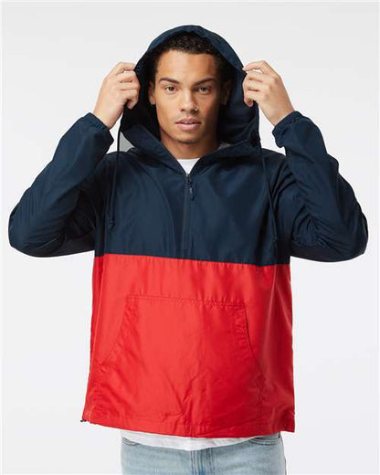 Independent Trading Co. Unisex Lightweight Quarter-Zip Windbreaker Pullover Jacket EXP54LWP