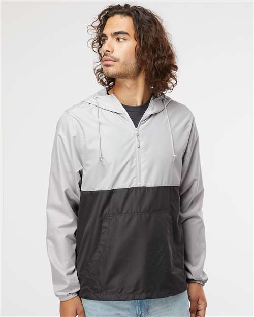 Independent Trading Co. Unisex Lightweight Quarter-Zip Windbreaker Pullover Jacket EXP54LWP
