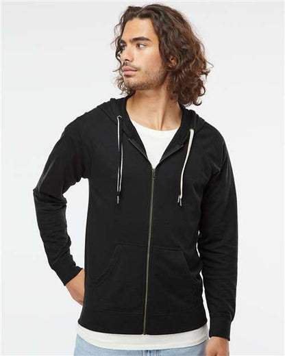 Independent Trading Co. Unisex Icon Lightweight Loopback Terry Full-Zip Hooded Sweatshirt SS1000Z