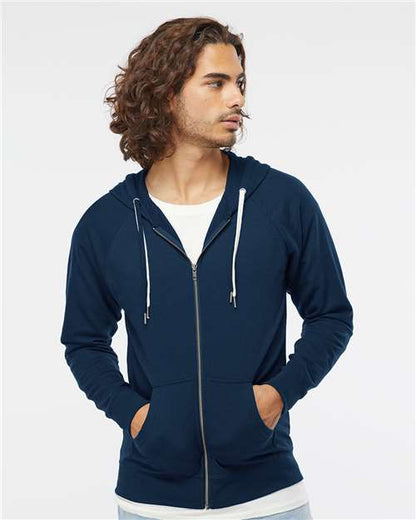 Independent Trading Co. Unisex Icon Lightweight Loopback Terry Full-Zip Hooded Sweatshirt SS1000Z