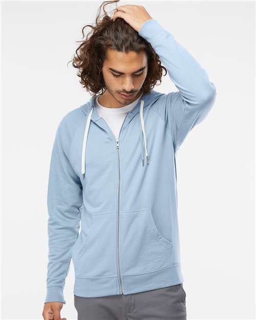 Independent Trading Co. Unisex Icon Lightweight Loopback Terry Full-Zip Hooded Sweatshirt SS1000Z
