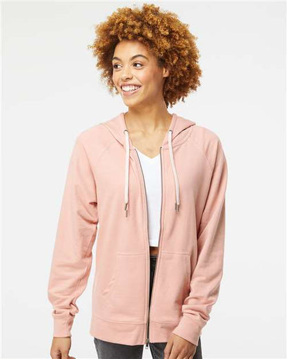 Independent Trading Co. Unisex Icon Lightweight Loopback Terry Full-Zip Hooded Sweatshirt SS1000Z