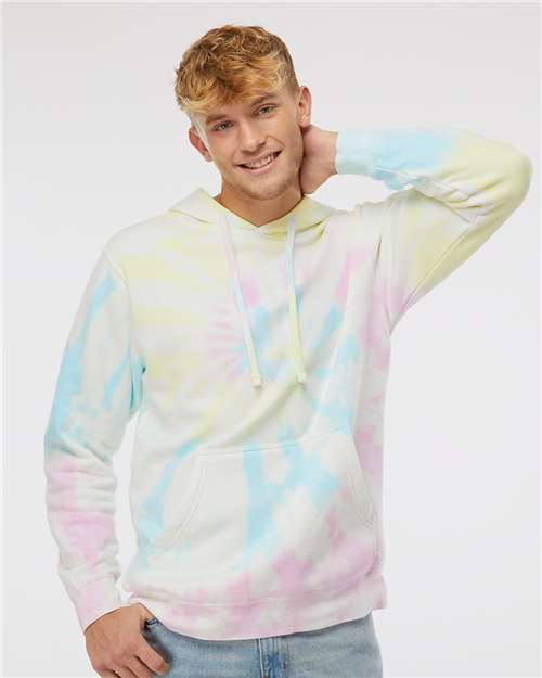 Independent Trading Co. Unisex Midweight Tie-Dyed Hooded Sweatshirt PRM4500TD