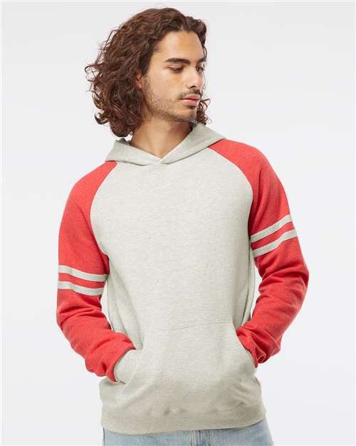 Unisex Nublend® Varsity Colorblocked Raglan Hooded Sweatshirt