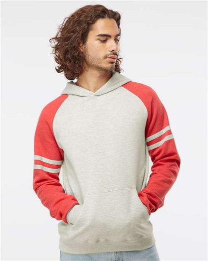 Unisex Nublend® Varsity Colorblocked Raglan Hooded Sweatshirt