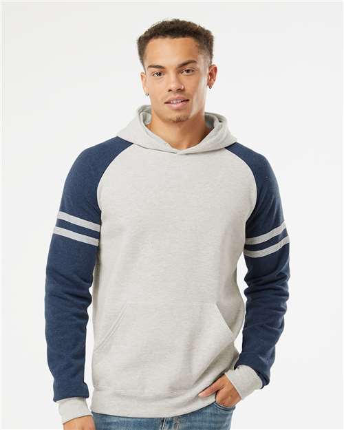 Unisex Nublend® Varsity Colorblocked Raglan Hooded Sweatshirt