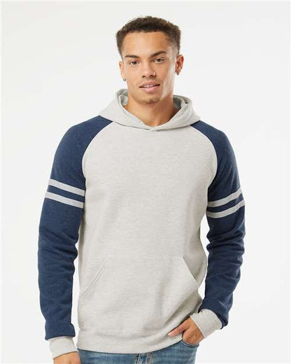 Unisex Nublend® Varsity Colorblocked Raglan Hooded Sweatshirt
