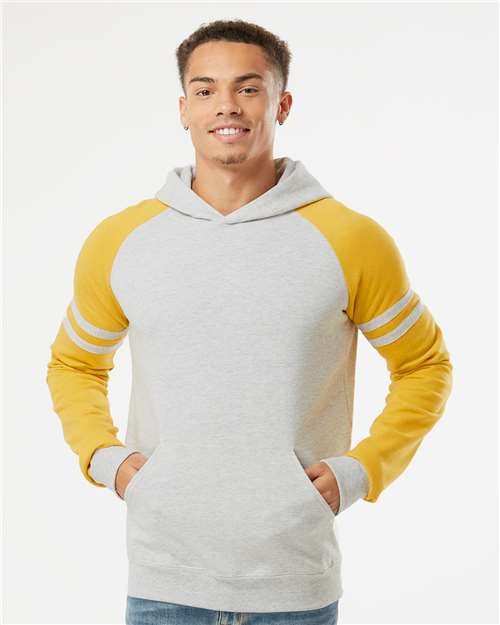 Unisex Nublend® Varsity Colorblocked Raglan Hooded Sweatshirt